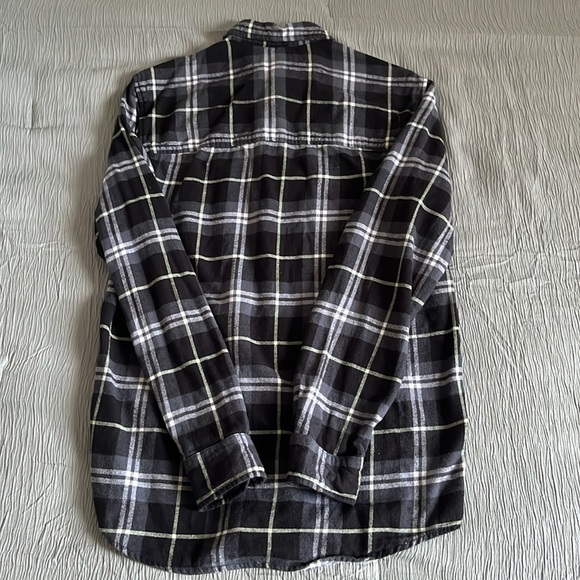 H&M Flannel Shirt checkered in stone grey XS - Picture 4 of 4